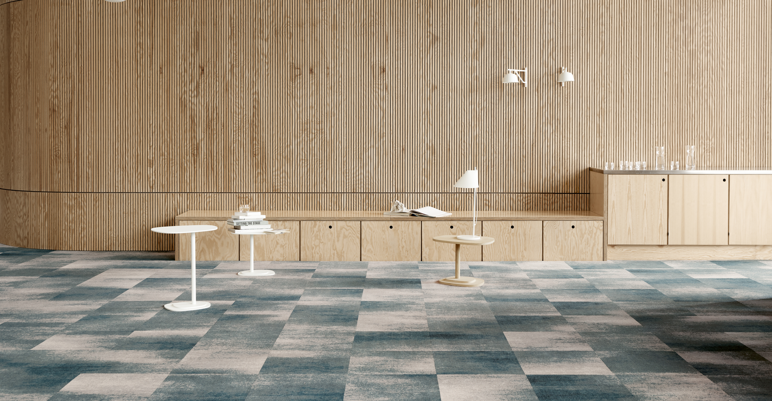 Brown carpet tiles & planks